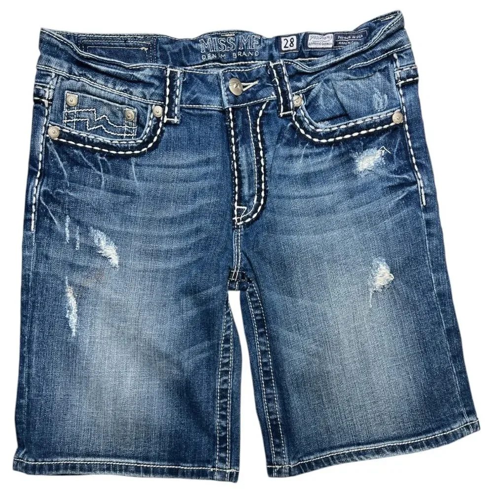 Miss Me Boyfriend Bermuda JPB1026BM-3 Size 28 - Picture 2 of 7